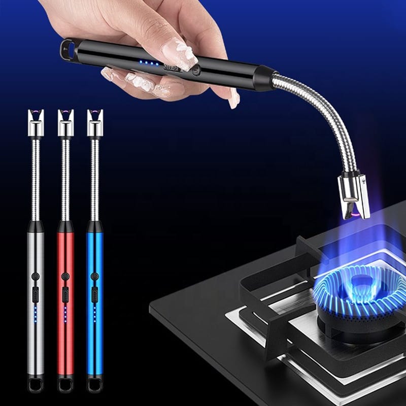 Briquet Électrique Rechargeable USB à Double Arc Plasma – Col Flexible 360° Coupe-Vent